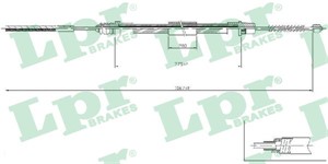 Kabel, parkeringsbremse, Bak, Venstre, CITROËN,FIAT,LANCIA,PEUGEOT, 1473322080, 4745F2