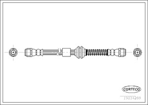 Bremseslange, Foran, Framaksel, framaksel, Høyre eller venstre, AUDI Q7, VW TOUAREG, 7L0611701A, 7L0611701C