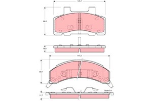 Bremseklosser sett, Framaksel, BUICK,CADILLAC,CHEVROLET,OLDSMOBILE,PONTIAC, 12321410, 12321422, 12321453, 12510004, 12510008, 18024918,