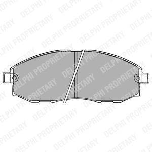 Bremseklosser sett, Framaksel, HYUNDAI H-1 / STAREX Buss, H-1 Flak/chassi, H-1 Skåp, H100 Flak/chassi, 58101-4AA00, 58101-4AA10, 581014A
