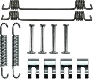 Tilbehørsett, bremsesko, Bakaksel, FIAT 500, 500 C, PANDA, PUNTO, PUNTO Cabriolet, PUNTO Van, FORD KA, 7550783, 9945981, 9948365