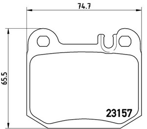 Bremseklosser sett, Bakaksel, MASERATI QUATTROPORTE V, MERCEDES-BENZ M-KLASS [W163], 1634200720, 163420072037, 1634200920, 163420092027,