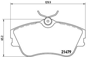 Bremseklosser sett, VW TRANSPORTER Buss IV, TRANSPORTER Flak/chassi IV, TRANSPORTER Skåp IV, 701698151D, 701698151E, 701698151J
