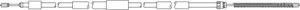 Kabel, parkeringsbremse, Venstre, CITROËN ZX Break, 4745 K8, E 074 025