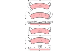 Bremseklosser sett, Bakaksel, JEEP GRAND CHEROKEE I, 04796344, 04883717AA, 4796344, 4883717AA, K04796344