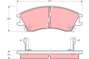 Bremseklosser sett, Framaksel, SUBARU JUSTY I, 725193010, 725193011, S3500L2105800001