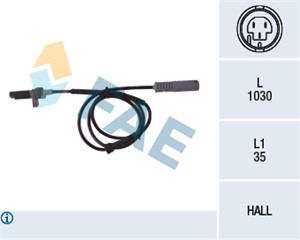 Sensor, hjulturtall, Bakaksel, BMW 7 [E38], 34 52 1 182 077, ALS-461