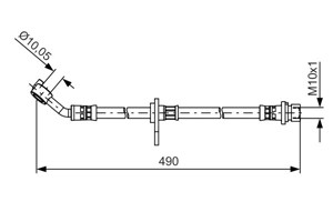 Bremseslange, Høyre bakaksel, HONDA ACCORD VIII, ACCORD Kombi VIII, 01466-TA0-A00, 01466-TL0-G50