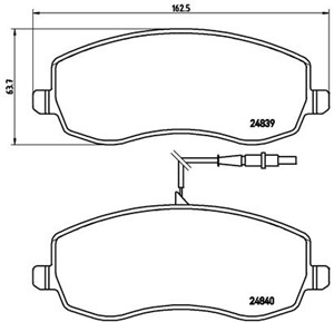 Bremseklosser sett, Framaksel, CITROËN C8, FIAT ULYSSE, LANCIA PHEDRA, PEUGEOT 807, 807 Van, 425394, 425395, 425495, 71773140, 77364821,