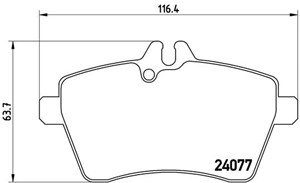 Bremseklosser sett, MERCEDES-BENZ A-KLASS [W169], B-KLASS Sports Tourer [W245], 1694200320, 1694200720, 1694200920, 1694201320, 16942020