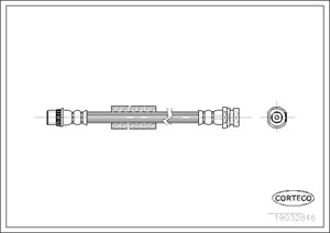 Bremseslange, Høyre bakaksel, NISSAN,OPEL,RENAULT,VAUXHALL, 4415699, 4628600QAA, 7701057740, 93182623
