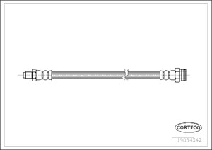 Bremseslange, Hjulside, Ytre, bakaksel begge sider, ABARTH,ALFA ROMEO,FIAT,OPEL,VAUXHALL, 13363236, 55700975, 562246, 562274, 562456