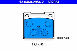 Bremseklosser sett, Bakaksel, VOLVO 140, 140 Kombi, 240, 240 Kombi, 260, 260 Coupé, 260 Kombi, 270164, 272567, 272780, 272868, 272876, 2