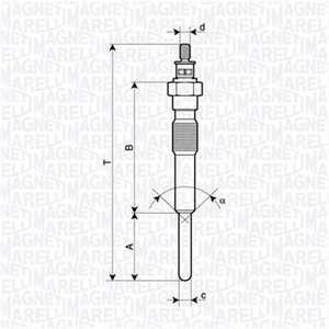 Glødeplugg, TOYOTA LAND CRUISER, LAND CRUISER Pick-up, 19850-58010, 19850-68020