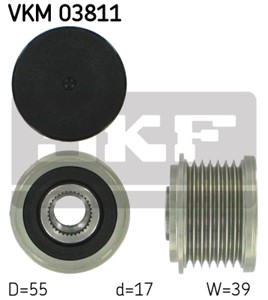 Frihjul, dynamo, MERCEDES-BENZ E-KLASS [W211], G-KLASS [W463], G-KLASS Cabrio [W463], M-KLASS [W163], S-KLASS [W220], 628 155 00 15
