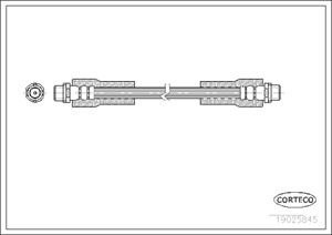 Bremseslange, Framaksel, på begge sider, AUDI,SKODA,VW, 3U0611707, 8D0611707, 8D0611707B, 8D0611707D