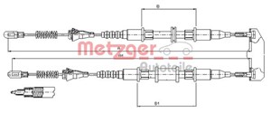Kabel, parkeringsbremse, Bak, OPEL ASTRA F, ASTRA F Cabriolet, ASTRA F Halvkombi, KADETT E Cabriolet, 522603, 522641, 90289824, 90373923