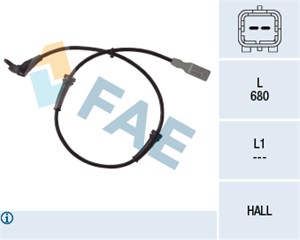 Sensor, hjulturtall, Framaksel, PEUGEOT 307, 307 Break, 307 CC, 307 SW, 4545 88, 4545.88, 96.353.847, 96.386.487, 96.436.596, 96.436.977