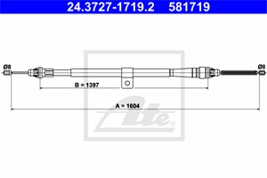 Kabel, parkeringsbremse, Høyre bak, NISSAN MICRA III, MICRA C+C III, 36530-AX600, 36530-AX601