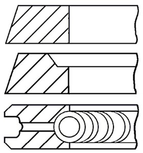 Stempelringsett, AUDI,SEAT,SKODA,VW, 053198151C, 06A198151C, 06A198151F, 078198151A
