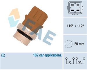 Temperaturbryter, kjøling, AUDI,FORD,SEAT,SKODA,VW, 1669966, 357 919 369 E, 7210733, 9531065D10, 9531065D11, 9531065D12, 9531065D30, 95V