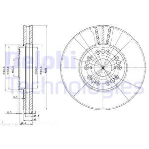 Bremseskive, Framaksel, LEXUS,TOYOTA, 4351222210, 43512-24051, 43512-24071, 4351230180, 43512-30180, 4351230181, 4351230240, 43512-30241