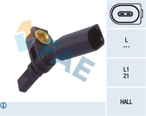 Sensor, hjulturtall, Framaksel venstre, AUDI,SEAT,SKODA,VW, 6Q0 927 803 A, 6Q0 927 803 B, WHT 003 861