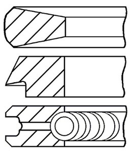 Stempelringsett, CITROËN,DS,FIAT,FORD,PEUGEOT,TOYOTA,VOLVO, 0640W5, AV6Q6148-AA