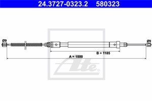 Kabel, parkeringsbremse, Høyre bak, CITROËN XSARA, XSARA Coupé, XSARA Skåp/halvkombi, 4745 J9