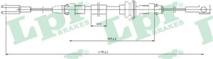 Kabel, parkeringsbremse, Foran, NISSAN,OPEL,RENAULT,VAUXHALL, 4403487, 4500250, 9111487, 9160550