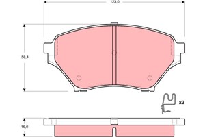 Bremseklosser sett, Framaksel, MAZDA MX-5 II, N0Y73328Z, N0Y93323Z