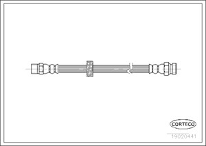 Bremseslange, Foran, Framaksel, SEAT TOLEDO I, VW GOLF II, JETTA II, 191611701A