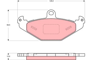 Bremseklosser sett, Bakaksel, LOTUS ELISE, ELISE 340 R, OPEL SPEEDSTER, VAUXHALL VX220 Cabriolet, 48 01 664, 4801293, 9199059, 93181371,