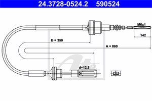Kabel, clutchbetjening, FIAT BRAVA, BRAVO I, 7771565