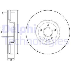 Bremseskive, Framaksel, FORD,VOLVO, 1368548, 1384290, 1677434, 1724956, 1746793, 1770767, 1829608, 1844117, 274521, 2745214, 31262720, 3