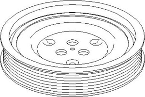 Svingningsdemper, kilerem med ribber, FORD,LAND ROVER, 1 099 891, 1 102 616, 1 226 639, 1 329 202, 1 377 588, 1 675 115, 1 708 966, 4C1O