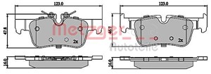 Bremseklosser sett, Bakaksel, BMW,MINI, 3420 6 885 547, 3421 6 859 917, 3421 6 860 403