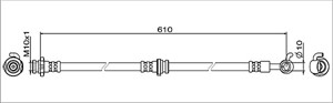 Bremseslange, Framaksel venstre, NISSAN MICRA V, 462115FA0A, 46211-5FA0A