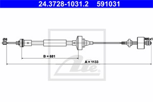 Kabel, clutchbetjening, DACIA LOGAN, LOGAN MCV, SANDERO, RENAULT LOGAN I, LOGAN Kombi I, SANDERO/STEPWAY I, 60 01 546 867