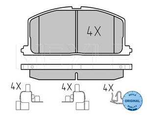 Bremseklosser sett, Framaksel, TOYOTA, 04465 12240, 04465-10040, 04465-12040, 04465-12090, 04465-12240, 0446516120, 04465-16120, 04491-1