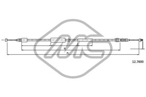 Panserkabel, FIAT IDEA, 46844599, 51790283