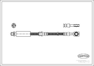 Bremseslange, Foran, Framaksel, OPEL,SAAB,VAUXHALL, 24436541, 5562203