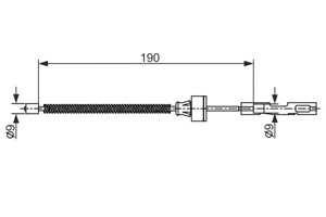 Kabel, parkeringsbremse, Bak, Bakre venstre, Høyre bak, FORD ECOSPORT, 1782872, 2126594, CN152A635AA