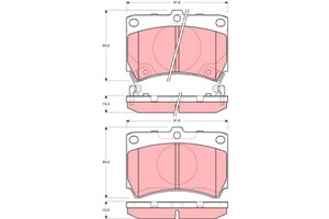 Bremseklosser sett, Framaksel, KIA RIO Halvkombi, RIO Sedan, MAZDA DEMIO, 0K30A3328Z, DCY0-33-23Z A, DCY0-33-23Z B, DCY03323Z, K0BA23328