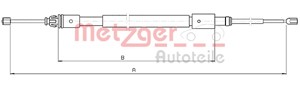 Kabel, parkeringsbremse, Bak, Bakre venstre, Høyre bak, Høyre, Venstre, CITROËN C3 I, C3 Pluriel, 4745.V0, 9643240880