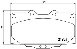 Bremseklosser sett, Framaksel, NISSAN 200SX Coupé, SKYLINE, SKYLINE Coupé, SUBARU IMPREZA Kombi, IMPREZA Sedan, 26296FA100, 26296FA101,