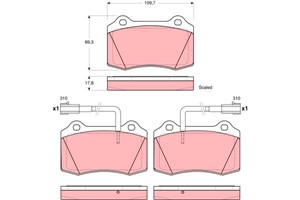 Bremseklosser sett, Framaksel, ALFA ROMEO 147, 156, 156 Sportwagon, 77362239, 9949509, 9949533