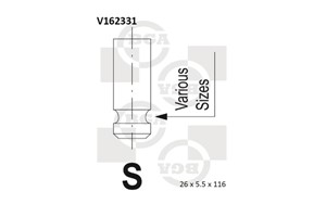Utløpsventil, HONDA,ROVER, 14721-P08-000, 14721-P20-000, LGH101330