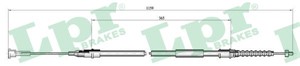 Kabel, parkeringsbremse, Bak, Høyre, OPEL CORSA C, VAUXHALL CORSA Mk II, 522446, 9191574