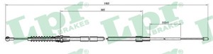 Kabel, parkeringsbremse, Bak, Høyre, Venstre, AUDI,SEAT,SKODA,VW, 1K0609721AA, 1K0609721S, 1K0609721T